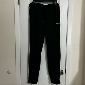 Adidas Black Joggers with White Accents
